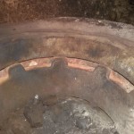 Ausgesaugte Luftaustrittsöffnung in der Retorte
